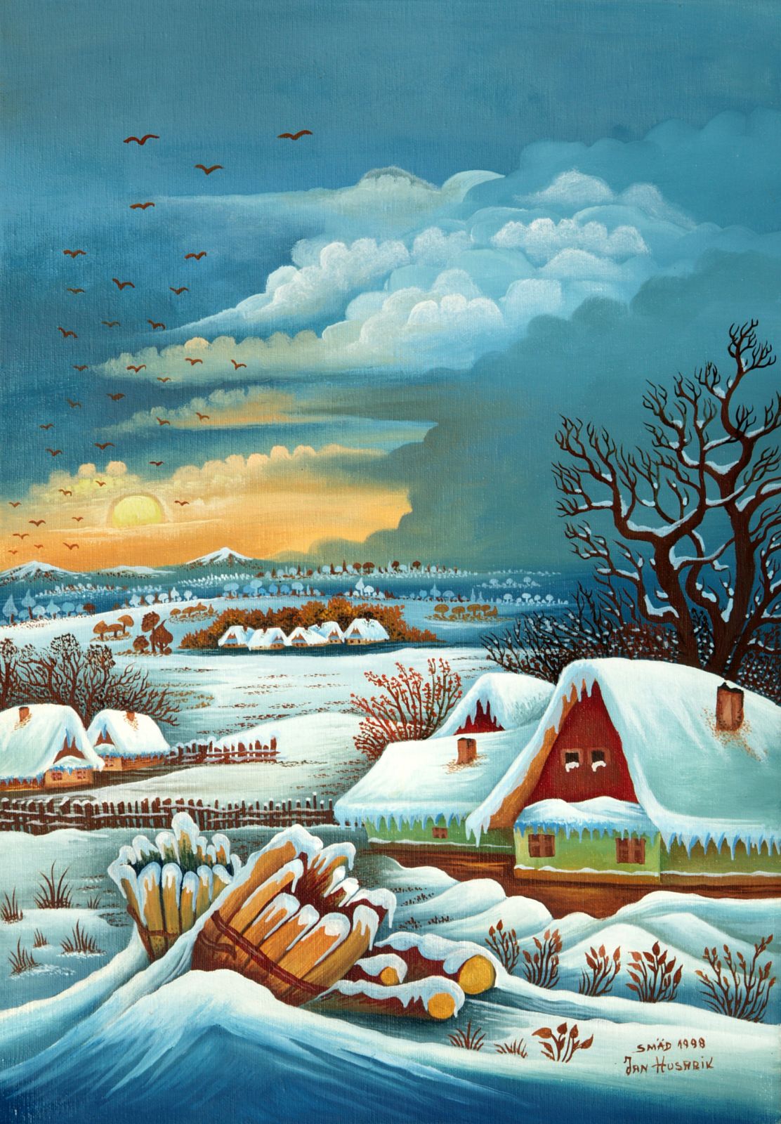 Zima-pejzaž, 50x35
